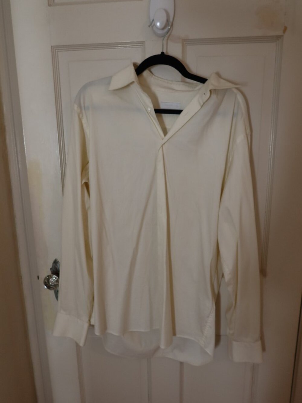 Prada Ivory Cotton Button-Up Dress Shirt (Men's)